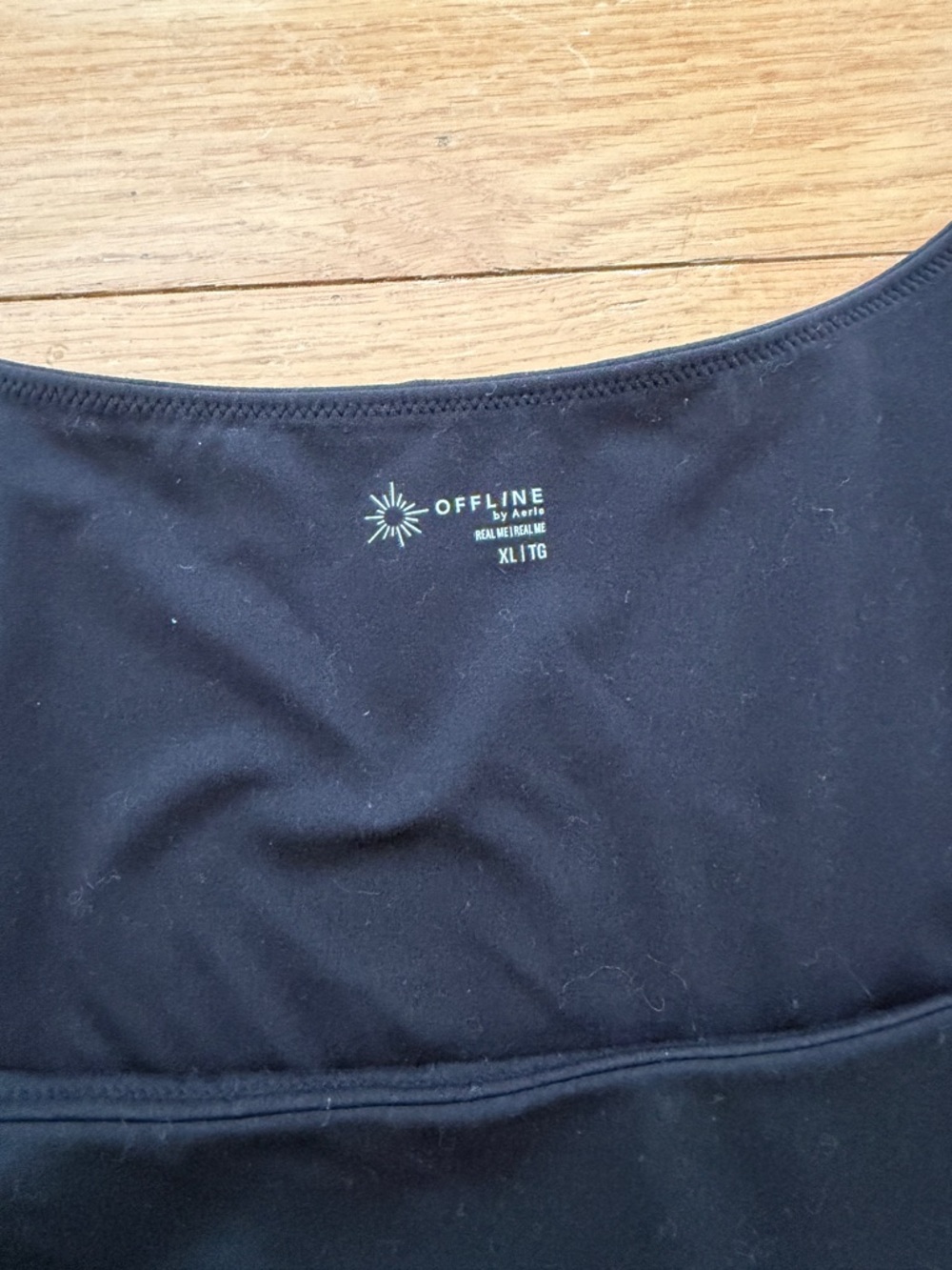 Offline by Aerie Black Real Me Square Neck Top Size XL - Picture 6 of 12